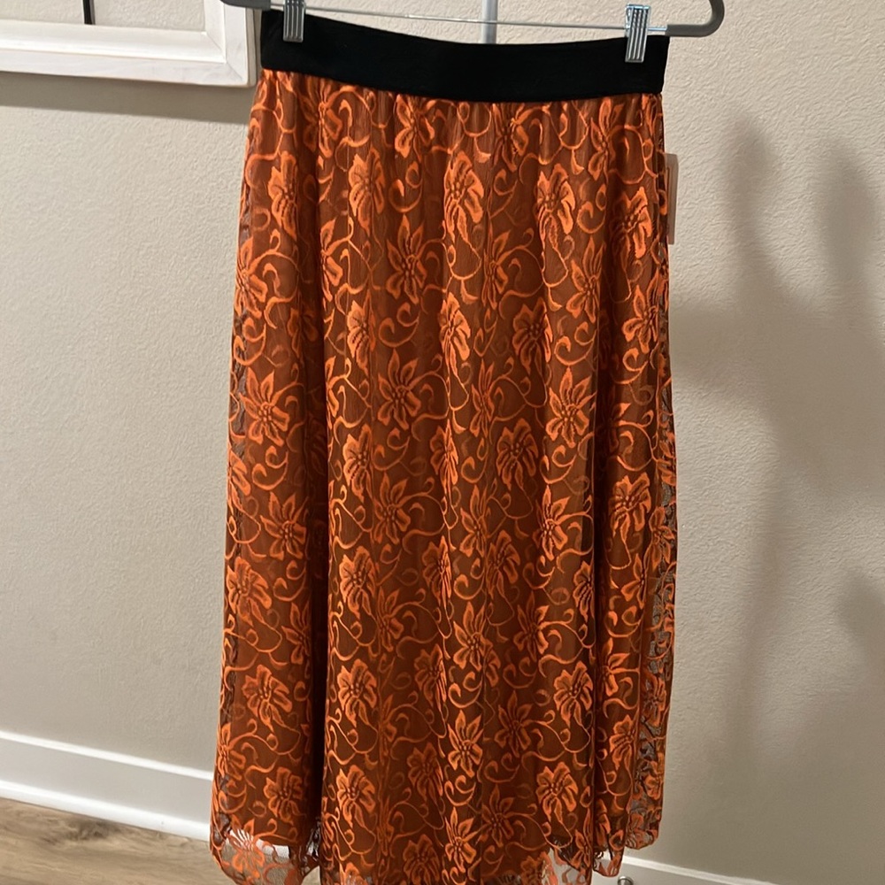Lularoe lace embroidered maxi skirt